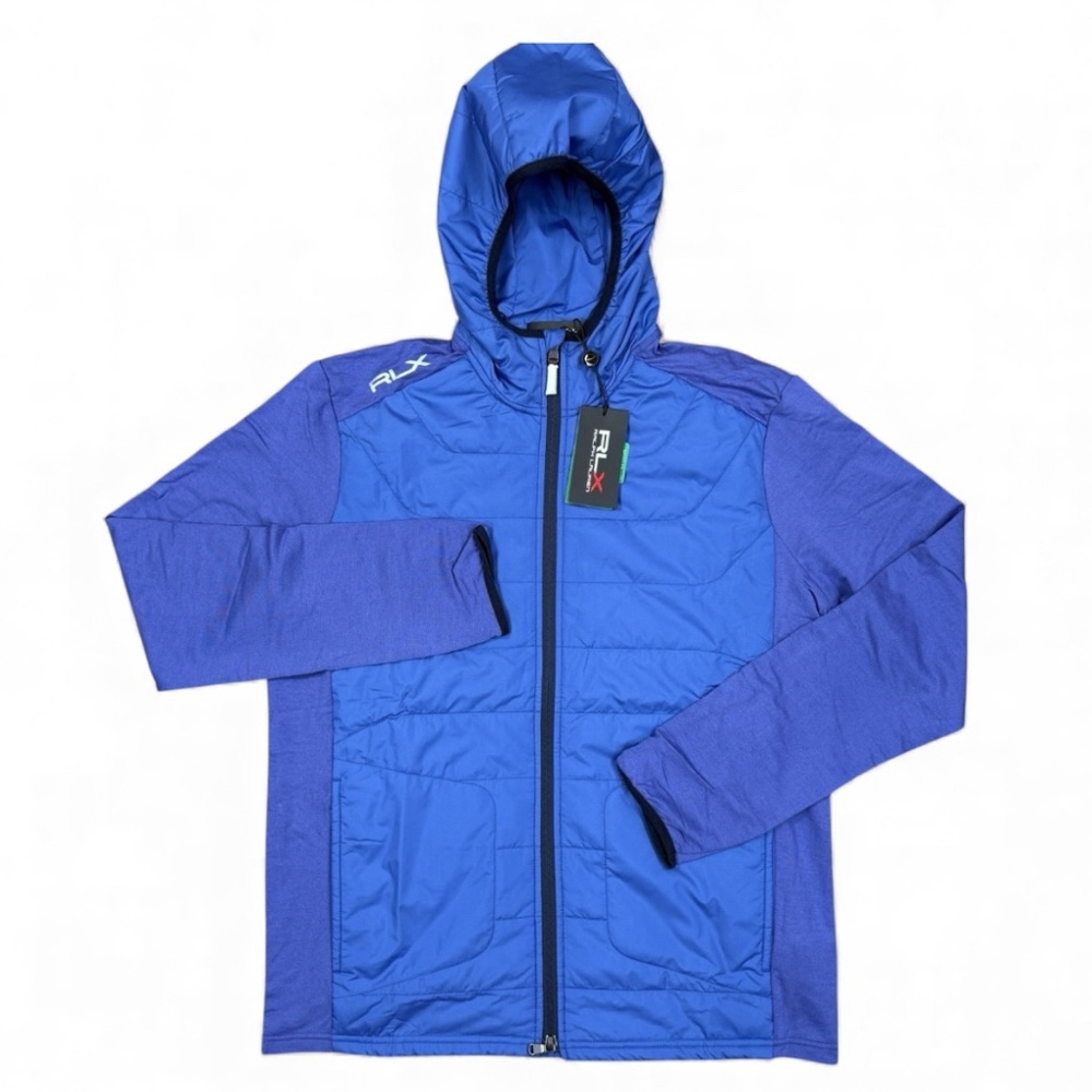 NEW RLX Ralph Lauren Men’s Full Zip Hybrid Golf Hoodie Jacket size M NWT
